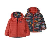 Patagonia - Baby Reversible Down Sweater Hoody - Doudoune enfant Salmon Energy: Ink Black - 6 - 12 mois
