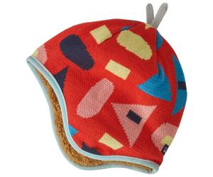 Patagonia - Baby's Reversible Beanie - Bonnet - 3-6 Months - forest being sizzle red