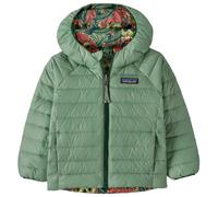 Patagonia - Baby's Reversible Down Sweater Hoody - Doudoune - 2 Years - saw see owl cascade green