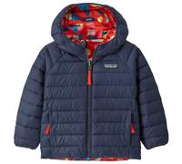 Patagonia - Baby's Reversible Down Sweater Hoody - Doudoune - 5 Years - forest being sizzle red