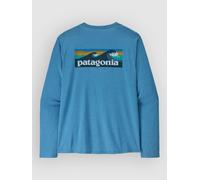Patagonia - Long Sleeve Cap Cool Daily Boardshort Logo Shore Blue Light Shore Blue X Dye - XL - Tee-shirt de rando
