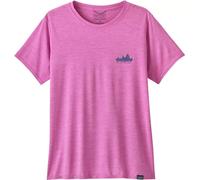 Patagonia - T-shirt respirant - W's Cap Cool Daily Graphic Shirt '73 Skyline: Brisk Purple X-Dye pour Femme - Taille L - Rose Rose L