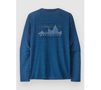 Patagonia Long-Sleeved Cap Cool Daily Graphic Hommes T-shirt XXL Bleu
