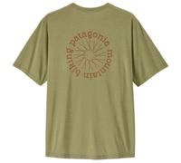 Patagonia Cap Cool Daily Shirt - Spoke Stencil Men 45490 Gumtree Green - Light Gumtree Green X-Dye Vert S