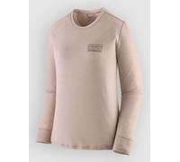 Patagonia - Women's L/S Cap Cool Merino Graphic Shirt - Haut en mérinos - XL - fitz roy strata shroom taupe