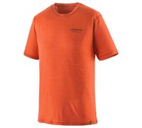 Patagonia - Cap Cool Merino Graphic Shirt - Haut en mérinos - XL - heritage header coal orange