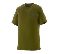 Patagonia - T-shirt en laine de mérinos - M's Cap Cool Merino Blend Graphic Shirt Fitz Roy Strata: Pond Green pour Homme en Laine - Taille S - Kaki Kaki S