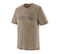 Patagonia - T-shirt en laine de mérinos - M's Cap Cool Merino Blend Graphic Shirt Strata Stripe: Seabird Grey pour Homme en Laine - Taille L - Gris Gris L