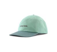 Patagonia - Casquette à visière courbée en coton organique pour randonnée - Fitz Roy Icon Trad Cap Text Logo Thin Ice en Coton - Bleu Bleu