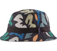Patagonia - Chapeau déperlant compressible et respirant de randonnée - Wavefarer Bucket Hat Kaleido Black en Nylon - Taille L - Noir Noir L
