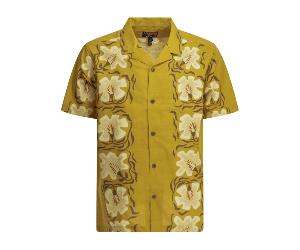 Patagonia chemise homme jaune fleurie en coton - M