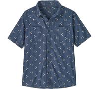 Patagonia - Chemise légère et respirante en chanvre et coton biologique - M's Back Step Shirt Bouquet Dolomite Blue pour Homme en Coton - Taille M - Bleu M