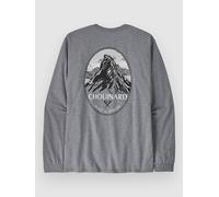 Patagonia - L/S Chouinard Crest Responsibili-Tee - Haut à manches longues - XS - gravel heather