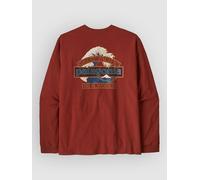 Patagonia - L/S Great Waves Responsibili-Tee - Haut à manches longues - L - rusty red