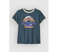 Patagonia - W's Great Waves Ringer Tee - T-shirt femme Summit Blue - XL