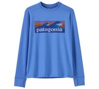 Patagonia - Kid's L/S Cap SW T-Shirt - T-shirt technique - XL - boardshort logo / abundant blue