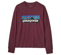 Patagonia - Kid's L/S P-6 Logo T-Shirt - Pull - L - berry fig