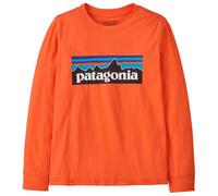 Patagonia - Kid's L/S P-6 Logo T-Shirt - Pull - XS - orange peel