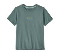 Patagonia - T-shirt en coton biologique confortable - K's Graphic T-Shirt '95 Oval Logo Tropiclimb Blue Sage en Coton - Taille Enfant 156 - Bleu Bleu 156