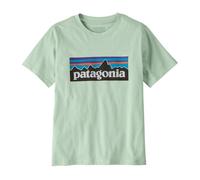 Patagonia - T-shirt en coton biologique classique et confortable - K's P-6 Logo T-Shirt Thin Ice en Coton - Taille Enfant 126-132 - Bleu Bleu 126-132
