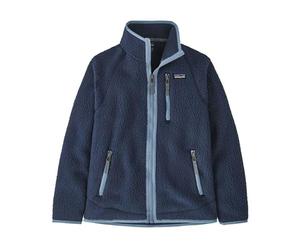 Patagonia K's Retro Pile JKT Hauts, New Navy w/Light Plume Grey, L Garçon