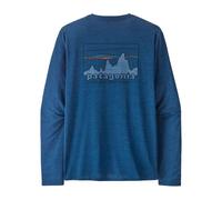 Patagonia - T-shirt à manches longues - M's L/S Cap Cool Daily Graphic Shirt '73 Skyline: Clement Blue X-Dye pour Homme - Taille 141 - Bleu Bleu 141