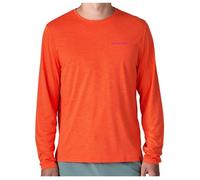 Patagonia - L/S Cap Cool Daily Shirt Boardshort Logo - T-shirt technique - XS - orange peel / light orange peel x-dye