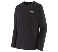 Patagonia – T-shirt homme manches longues en laine mérinos Heritage Header Noir L