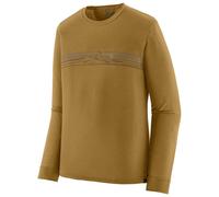 Patagonia - L/S Cap Cool Merino Graphic Shirt - Haut en mérinos - M - strata stripe bobcat brown