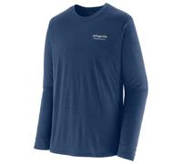 Patagonia - L/S Cap Cool Merino Graphic Shirt - Haut en mérinos - XL - heritage header clement blue