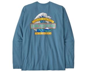 Patagonia - L/S Great Waves Responsibili-Tee - Haut à manches longues - XXL - shore blue