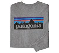 Patagonia - L/S P-6 Logo Responsibili-Tee - Haut à manches longues - M - gravel heather