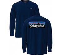 T shirt manches longues patagonia p 6 logo responsibili tee bleu