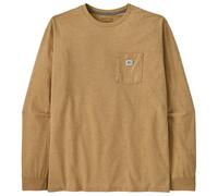 Patagonia - L/S Shop Sticker Pocket Responsibili-Tee - Haut à manches longues - XS - talon gold