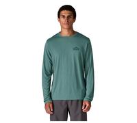 Patagonia - Long Sleeve Cap Cool Daily Cloud Crag Blue Sage Light Blue Sage X Dye - L - Tee-shirt de rando