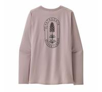 Patagonia Long Sleeve Cap Cool Daily Graphic Shirt Femme Violet - Maillots et vêtements polaires femmes S