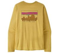 Patagonia - Long Sleeve Cap Cool Daily Light Limestone Yellow X Dye - M - Tee-shirt de rando