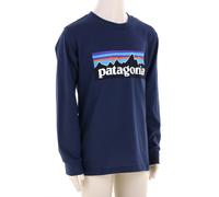 Patagonia Long-Sleeved P-6 Logo Enfants T-shirt XL Bleu foncé