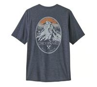 Patagonia M's Cap Cool Daily Graphic Shirt-Lands, Chouinard Crest : Moulant Bleu X-Dye, L Hommes