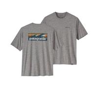 Patagonia M's Cap Cool Daily Graphic Shirt - Waters Boardshort Logo Abalone Blue: Feather Grey S, Boardshort Logo Abalone Blue : Feather Grey, S