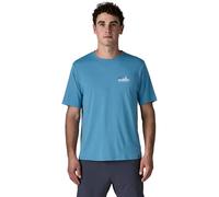 Patagonia - T-shirt de randonnée léger et respirant - M's Cap Cool Daily Shirt '73 Skyline Shore Blue Light X-Dye pour Homme - Taille L - Bleu Bleu L