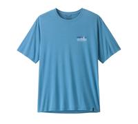 Patagonia - T-shirt de randonnée léger et respirant - M's Cap Cool Daily Shirt '73 Skyline Shore Blue Light X-Dye pour Homme - Taille L - Bleu Bleu L