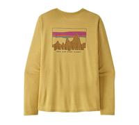 Patagonia - Long Sleeve Cap Cool Daily Light Limestone Yellow X Dye - S - Tee-shirt de trail