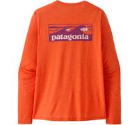 Patagonia - L/S Cap Cool Daily Shirt Boardshort Logo - T-shirt technique - S - orange peel / light orange peel x-dye