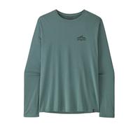 Patagonia - T-shirt de randonnée respirant à manches longues - M's L/S Cap Cool Daily Shirt Cloud Crag Blue Sage Light X-Dye pour Homme - Taille S - Bleu S