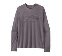 Patagonia - T-shirt ultra-respirant - M's L/S Cap Cool Trail Shirt - Stratapeaks May Grey - Taille XL - Gris Gris XL