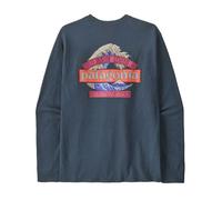 Patagonia - M's L/S Great Waves Responsibili-Tee - T-shirt homme Summit Blue - L