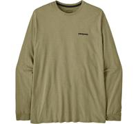 Patagonia T-shirt L/S P-6 Logo Responsibili-Tee – matières recyclées, coutures étanchées Vert XL