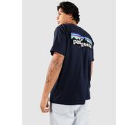 T shirt manches courtes patagonia p 6 logo bleu homme