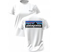 PATAGONIA W's P-6 Logo Responsibili-tee - Femme - Gris / Blanc - taille L- modèle 2026